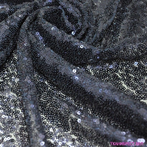 Пайетки на сетке (синий)