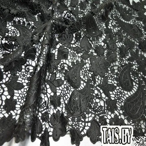 Кружево (черный с пайетками)
