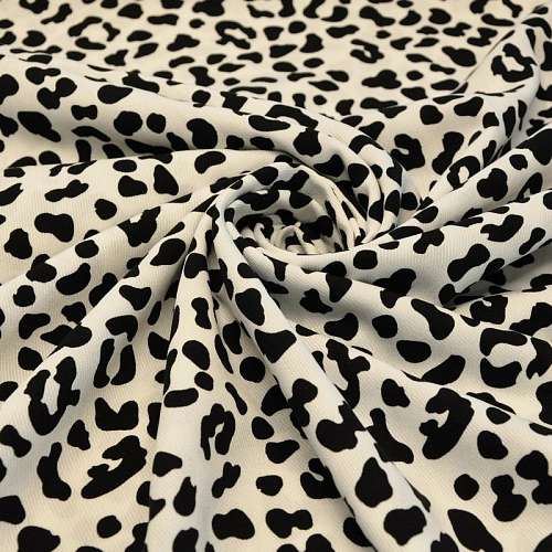 Штапель "Твил" Пятна на белом фоне