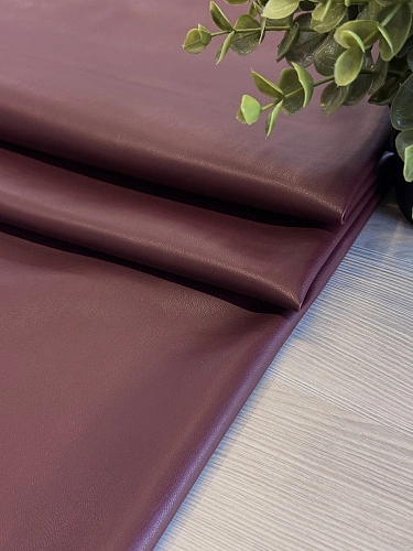 Экокожа на замшевой основе (бургунди)