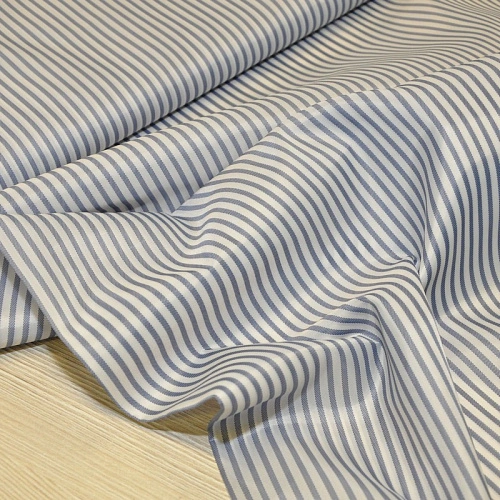 Подкладка нейлон принт полоска белый +синий