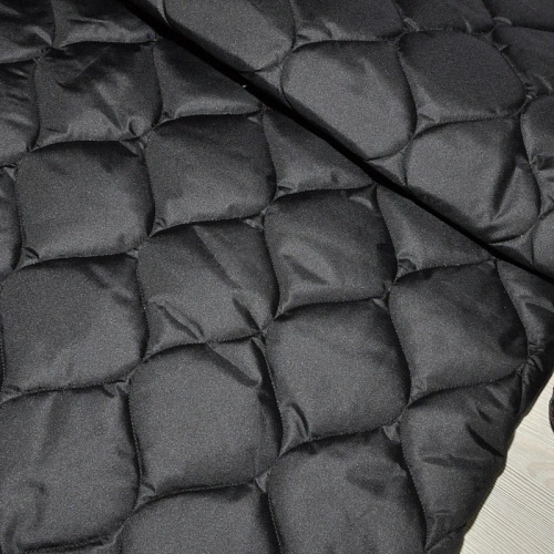 Плащевка стеганая "ЛУК" (черный)