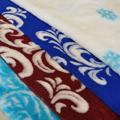 Мех жаккардовый "Новый год" бордовый