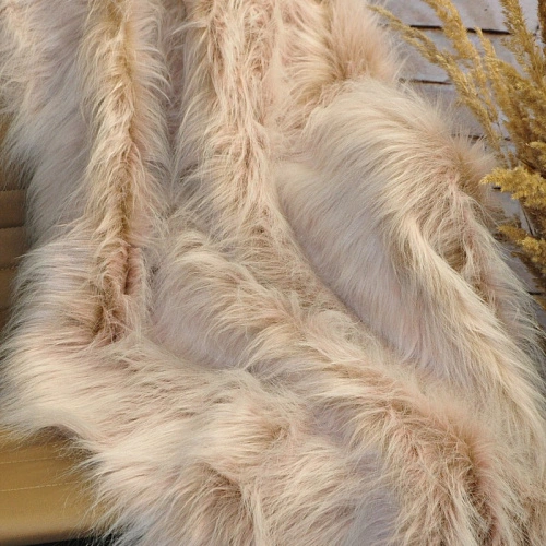 Мех длинноворсовый (пудра)