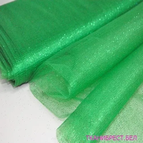 Фатин с блестками (зеленый)