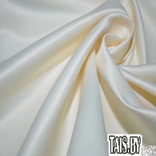 Атлас свадебный (сливочный)