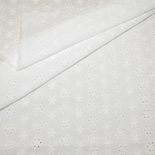 Батист вышитый "Ришелье" (белый) 5