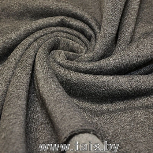 Футер 3-х нитка с начесом (темно серый меланж)