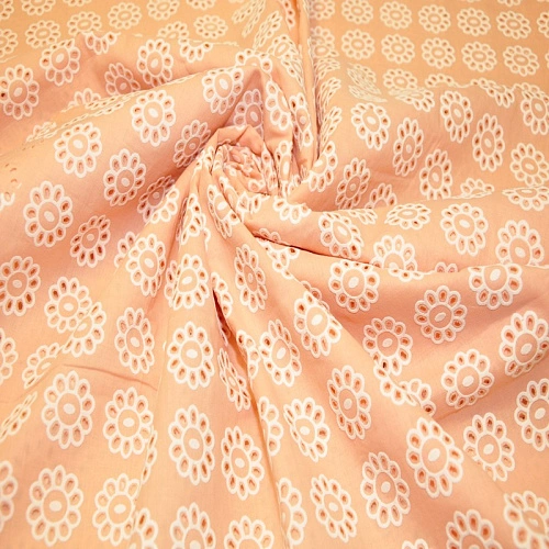 Батист "Цветочки" (персик)