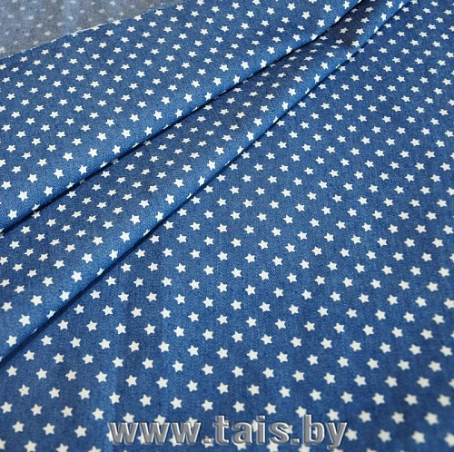 Джинс принт Звезды мелкие (светло-синий)