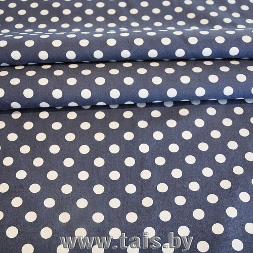 Джинс принт "Горох белый"