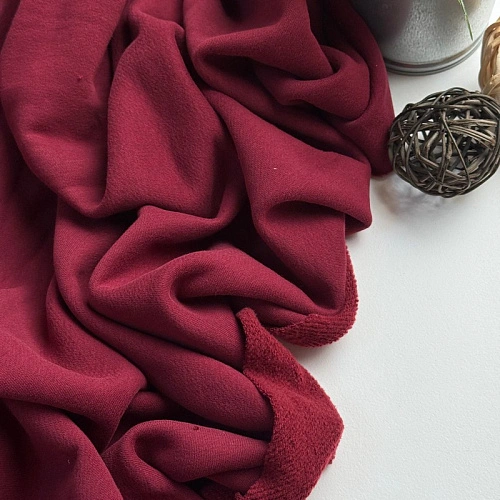 Футер 3-х нитка с эффектом велюра (бургунди)