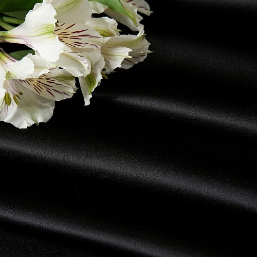 Атлас свадебный, черный