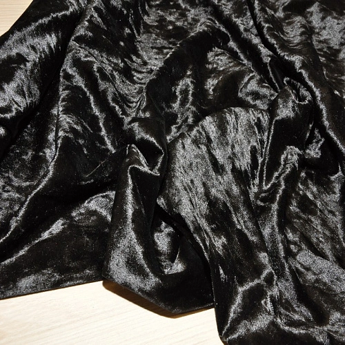 Велюр (Бархат) мрамор (черный)
