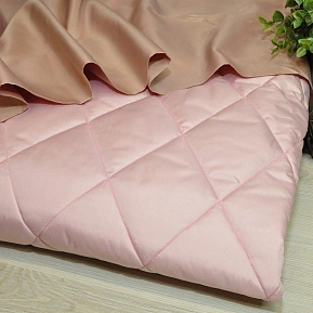 Плащевка стеганая "Ромбик" (пудра)