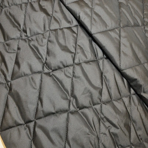 Плащевка стеганая "Ромбик" (светлый черный)