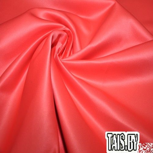 Атлас свадебный (кораллово-красный)