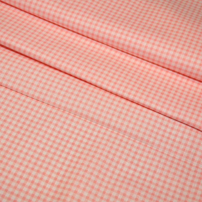 Ткань х/б плательная (Клетка пудра)