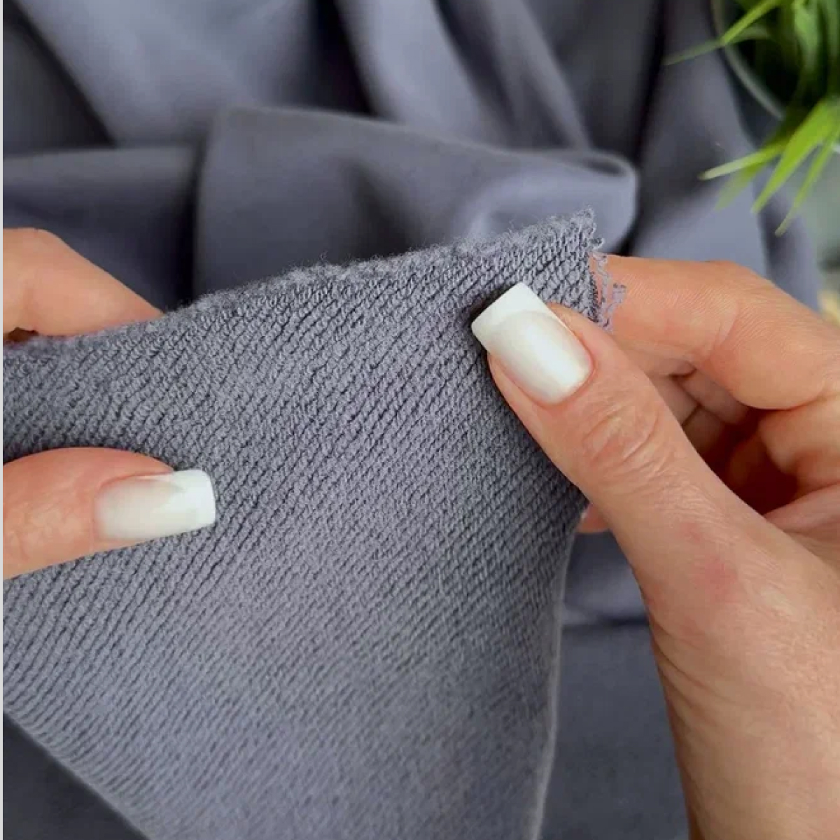 Кашкорсе чулок для 3-х нитки  с эффектом велюра (графит) скидки на ткани в Минске оптом и в розницу | Трикотаж tais.by