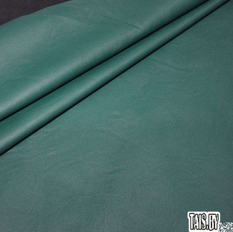 Кожзам на трикотаже (зеленый) скидки на ткани в Минске оптом и в розницу | Трикотаж tais.by
