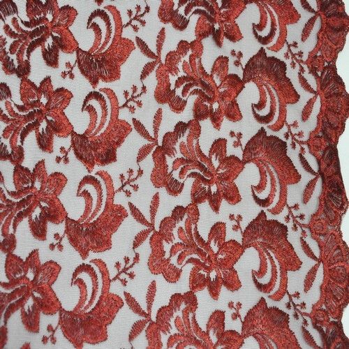 Гипюр Индонезия (темно-красный)