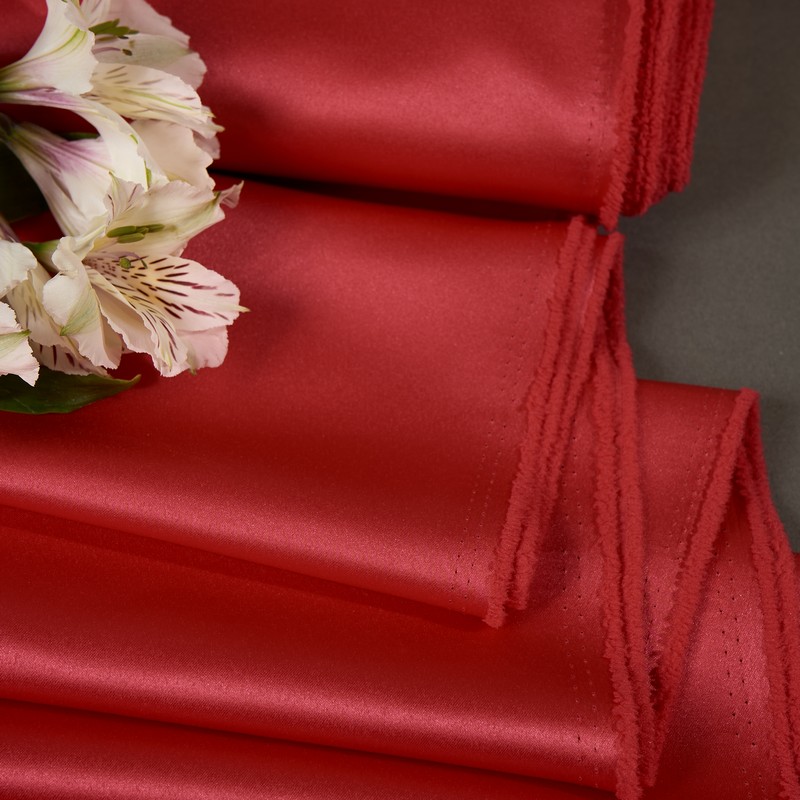 Атлас свадебный (яркий коралл)