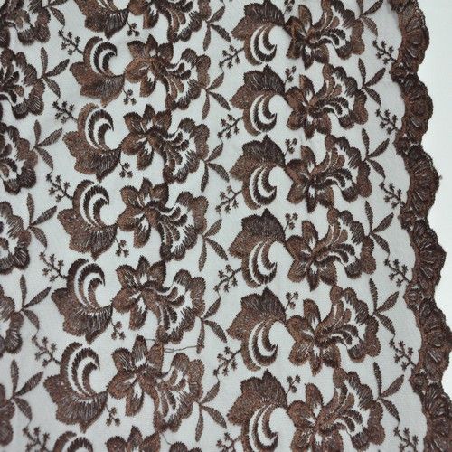 Гипюр, коричневый