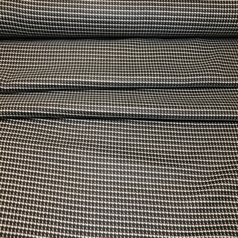 Костюмная ткань Полушерсть гусиная лапка (черный)