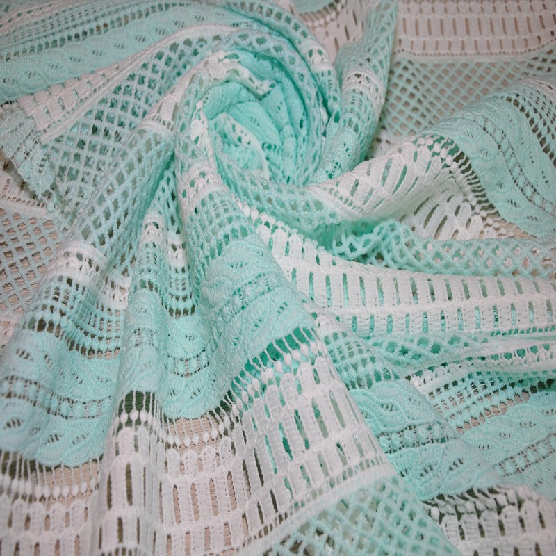 Кружево макраме (молочный+ментол)