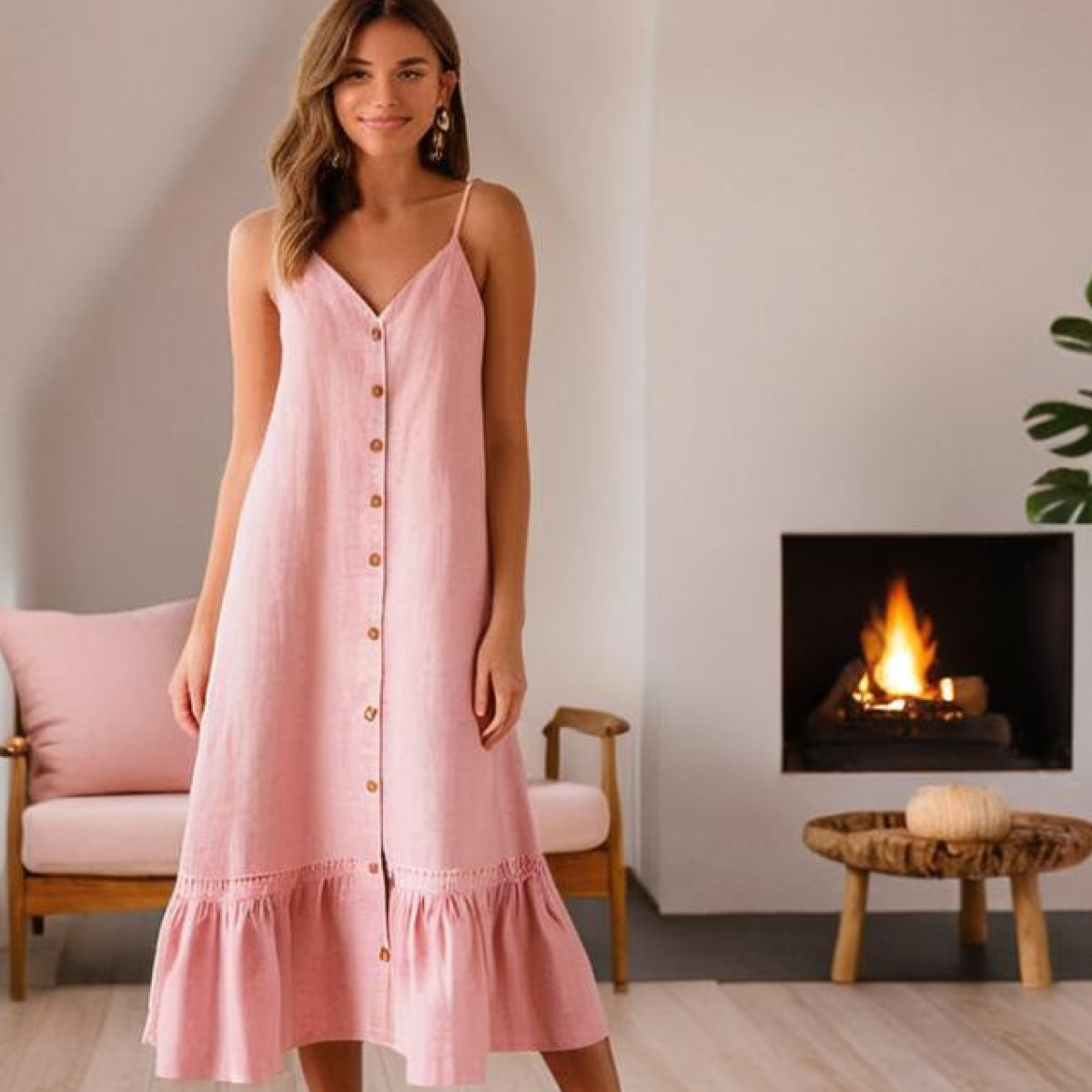 Лен (розовый) скидки на ткани в Минске оптом и в розницу | Трикотаж tais.by