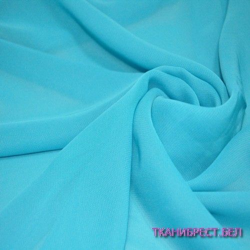 Шифон голубая бирюза