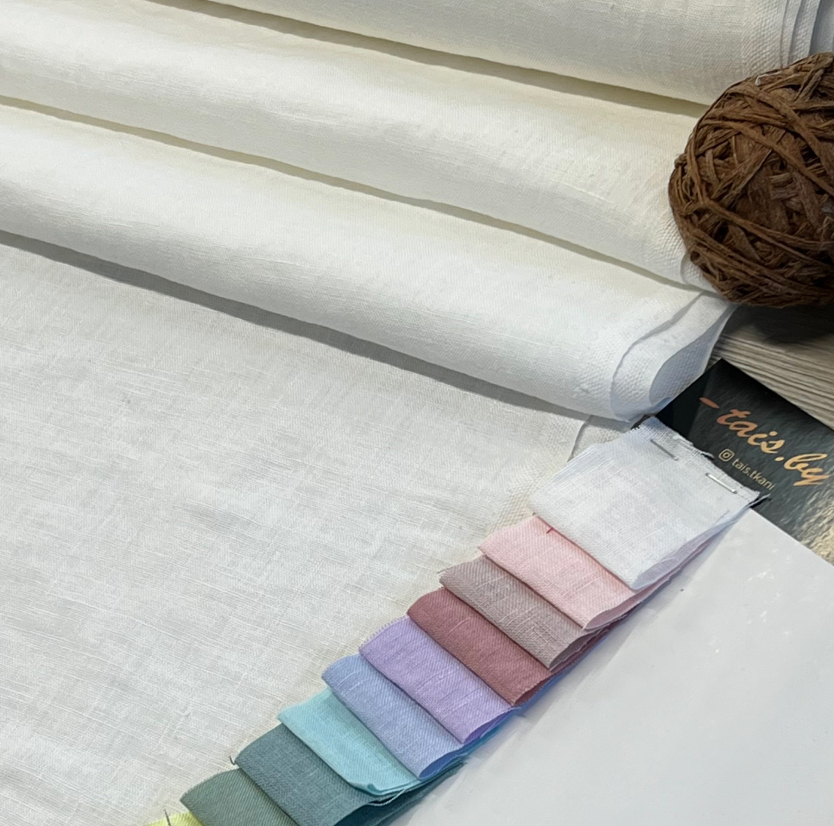 Лен (белый) скидки на ткани в Минске оптом и в розницу | Трикотаж tais.by