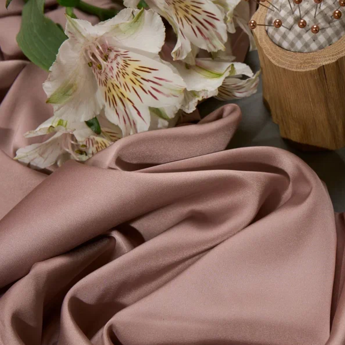 Шелк "Армани" (пыльно-розовый)