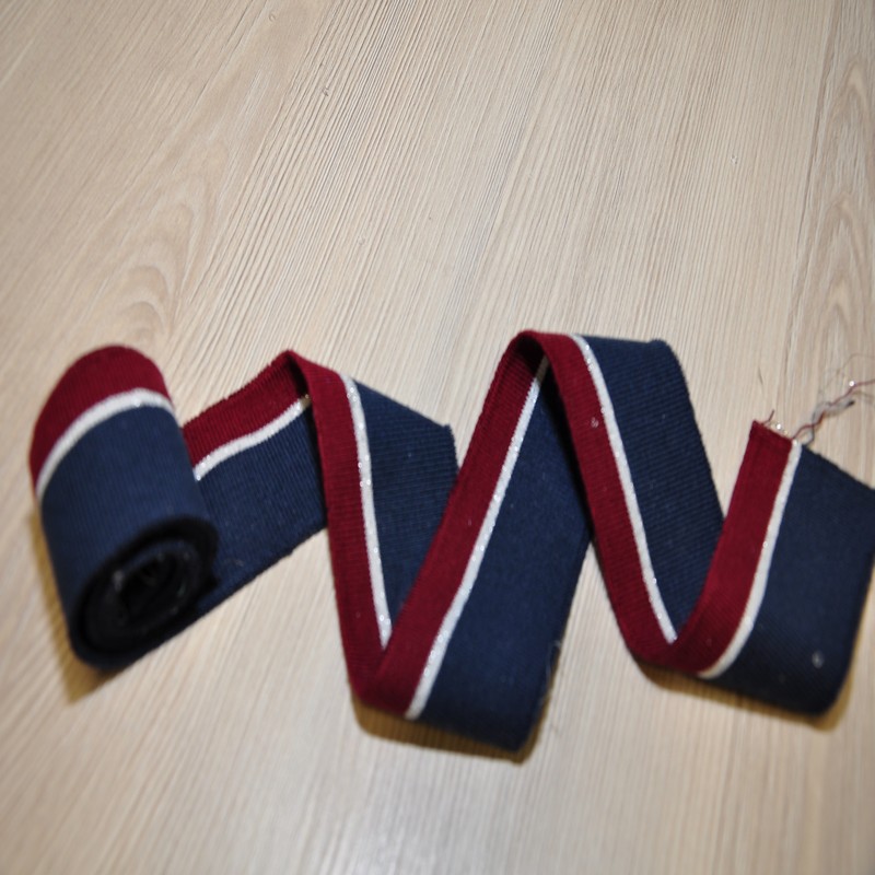 Манжет трикотажный (индиго+бордовый+серебро)