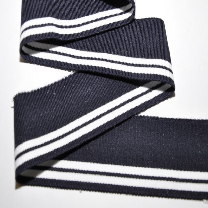 Манжет трикотажный (синий+белый)