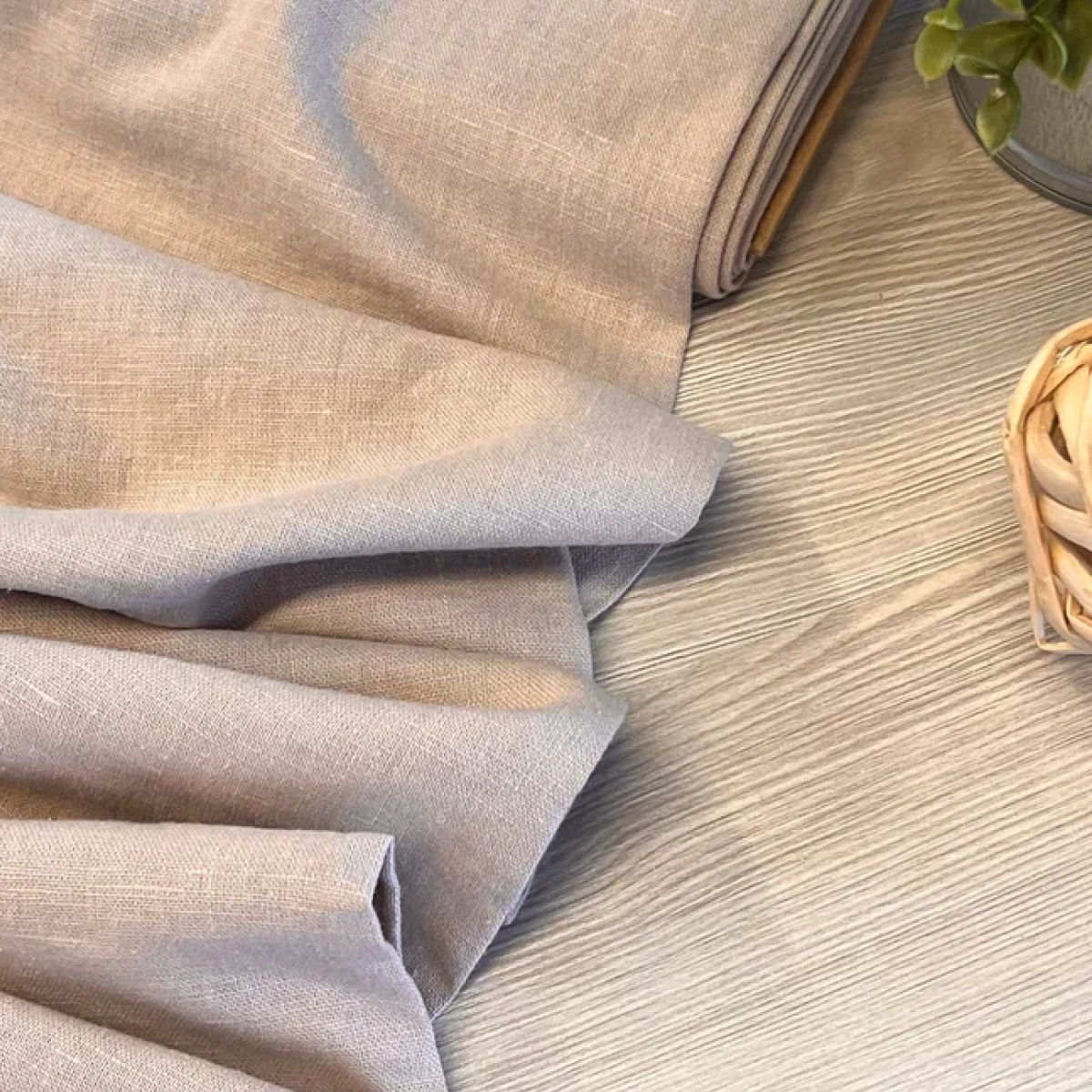 Лен (бежевый) скидки на ткани в Минске оптом и в розницу | Трикотаж tais.by