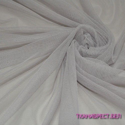 Ткань Сетка стрейчевая (светло-серый)