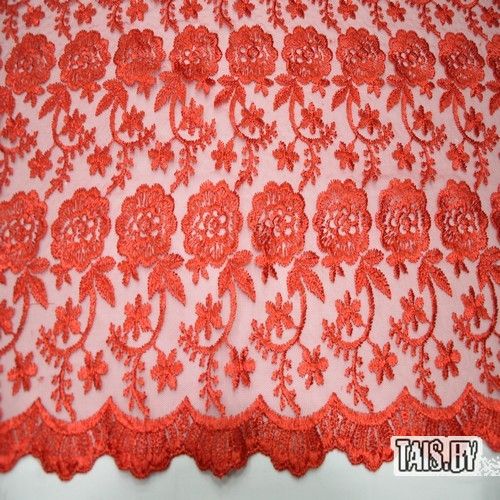 Гипюр Индонезия (красный №2)