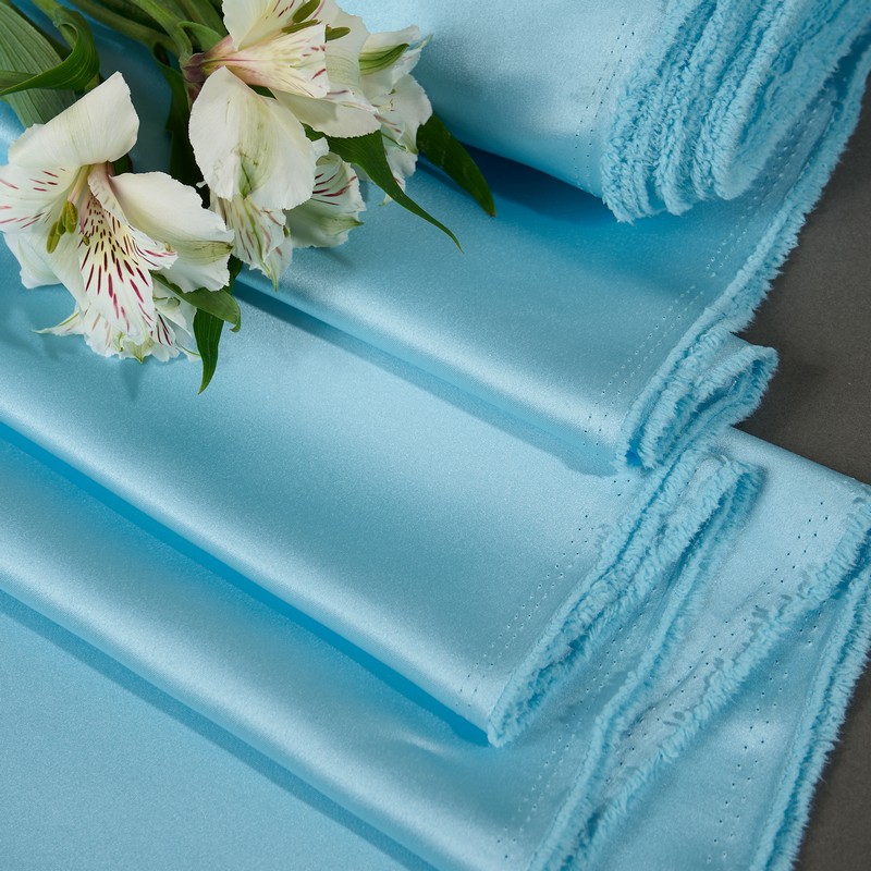 Атлас свадебный (голубая бирюза)