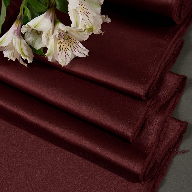 Атлас свадебный (марсала)