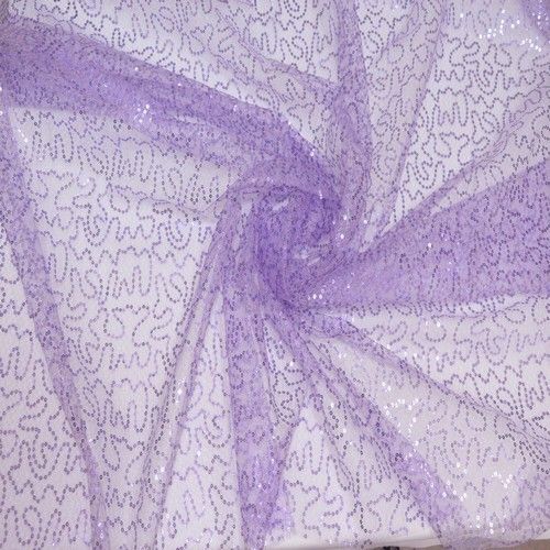 Пайетки на фатине (фиолетовый)