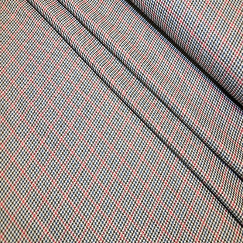 Костюмная ткань "Клетка " (серый с оранжевым) скидки на ткани в Минске оптом и в розницу | Трикотаж tais.by