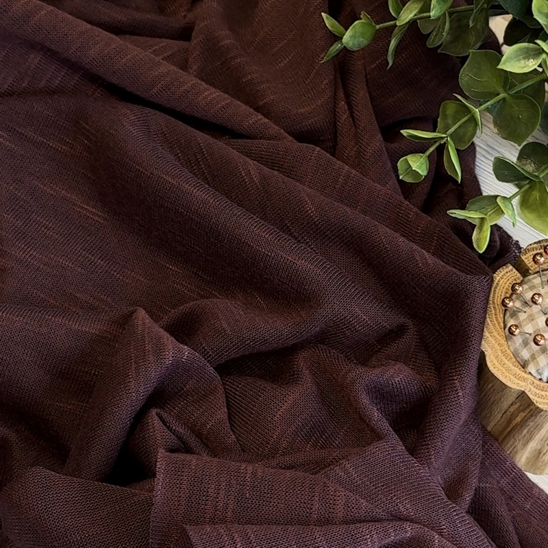 Полупрозрачный трикотаж  "Крапива" шокколад