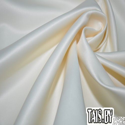 Атлас свадебный (сливочный)