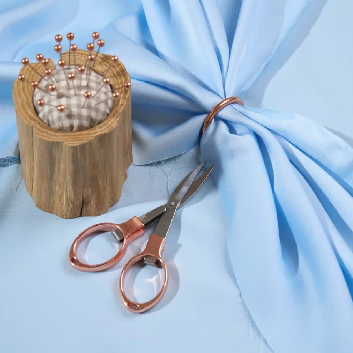 Шелк "Армани" (голубой) скидки на ткани в Минске оптом и в розницу | Трикотаж tais.by