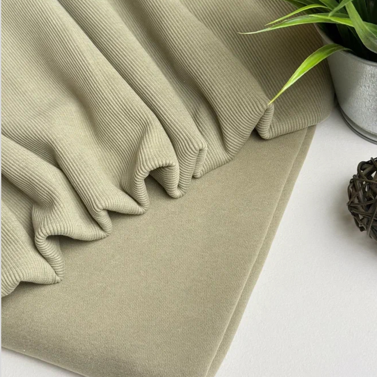 Кашкорсе чулок для 3-х нитки  с эффектом велюра (оливковый) скидки на ткани в Минске оптом и в розницу | Трикотаж tais.by