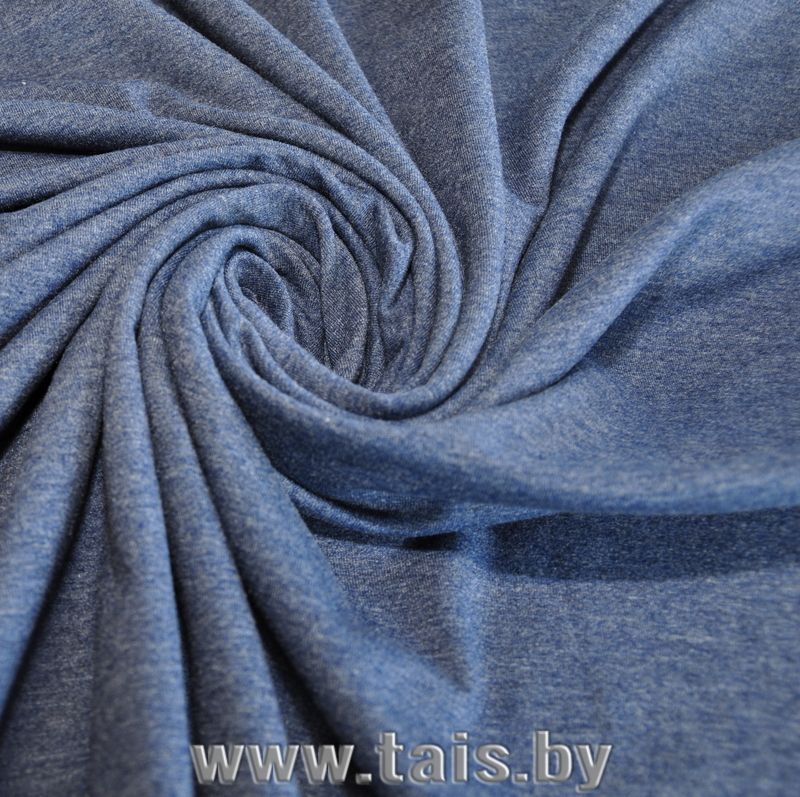 Кулирная гладь плотная (синий меланж)