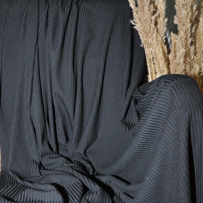 Трикотаж "Вискоза -Лапша" (черный)