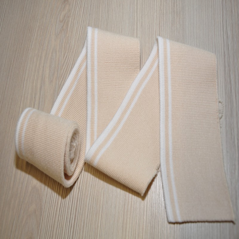 Манжет трикотажный (св. бежевый+молочный)