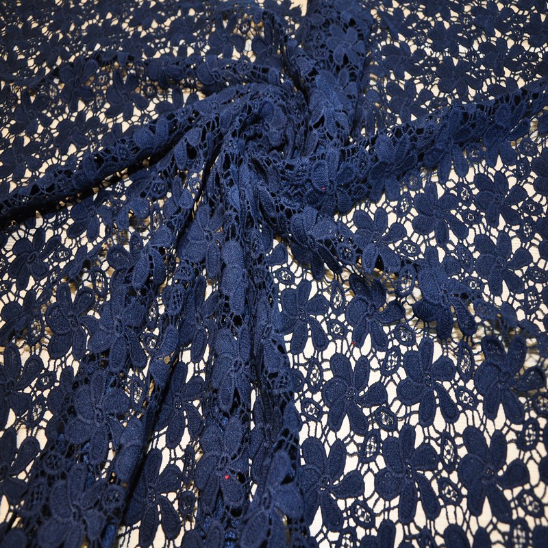 Кружево макраме (синий) скидки на ткани в Минске оптом и в розницу | Трикотаж tais.by